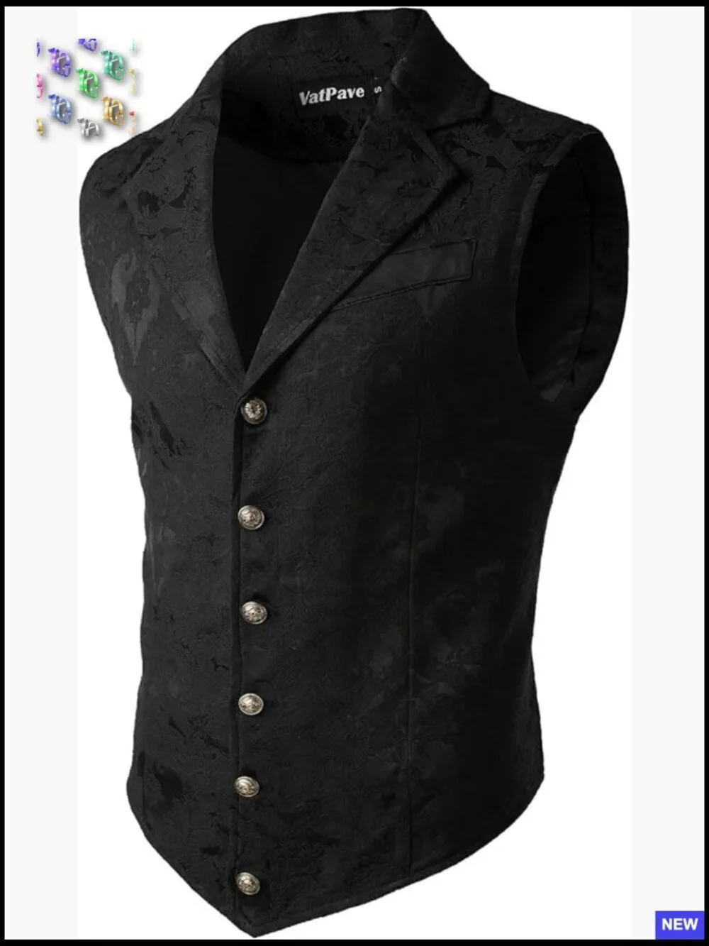 Slim Fit Gothic Steampunk Waistcoat Victorian Vest for Cosplay Wedding